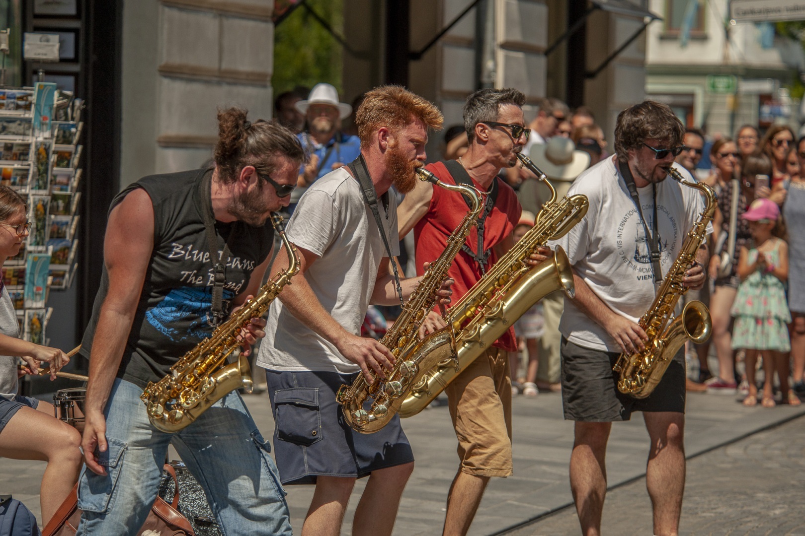 Slovenië - Ljubljana - Straatmuzikanten