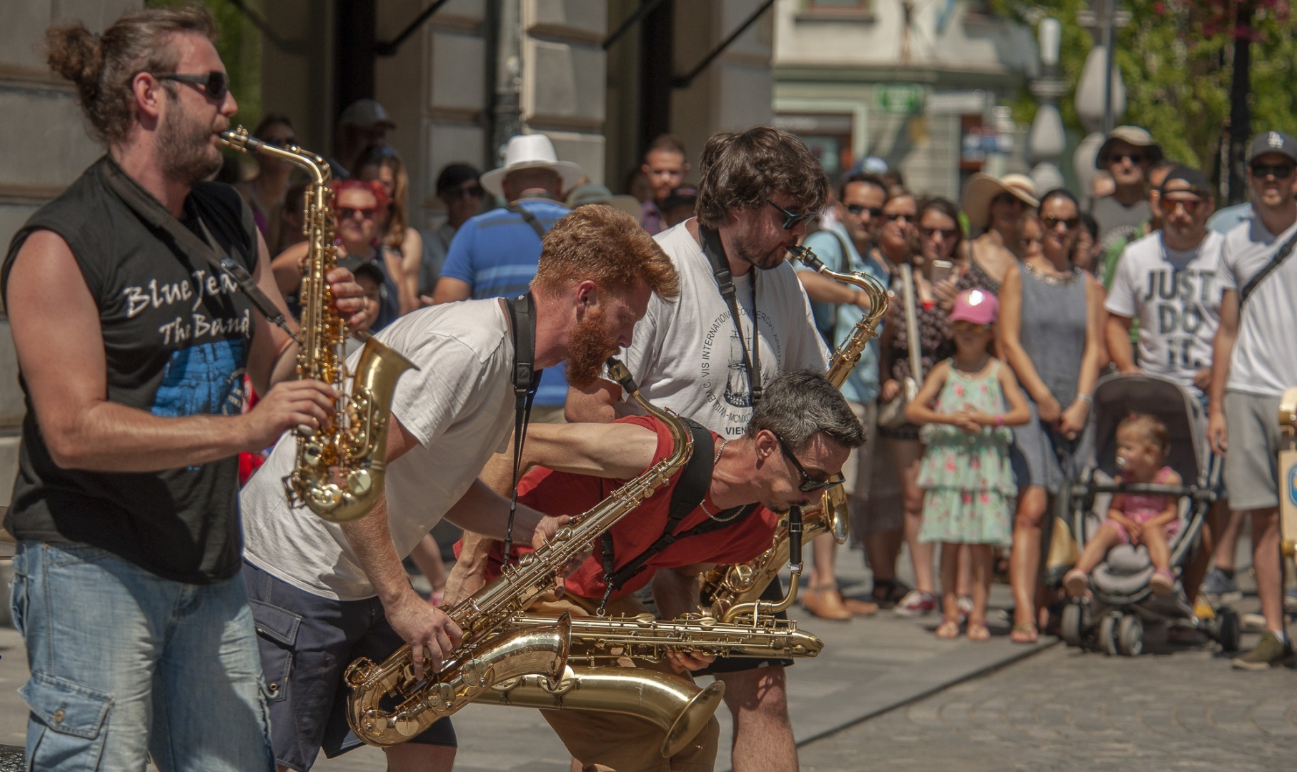 Slovenië - Ljubljana - Straatmuzikanten