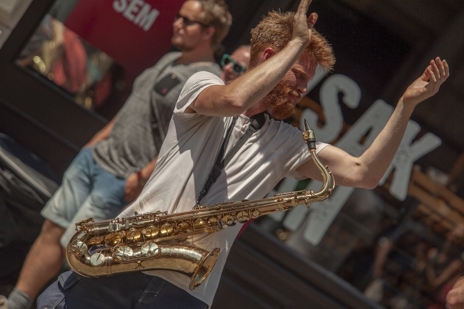 Slovenië - Ljubljana - Straatmuzikanten